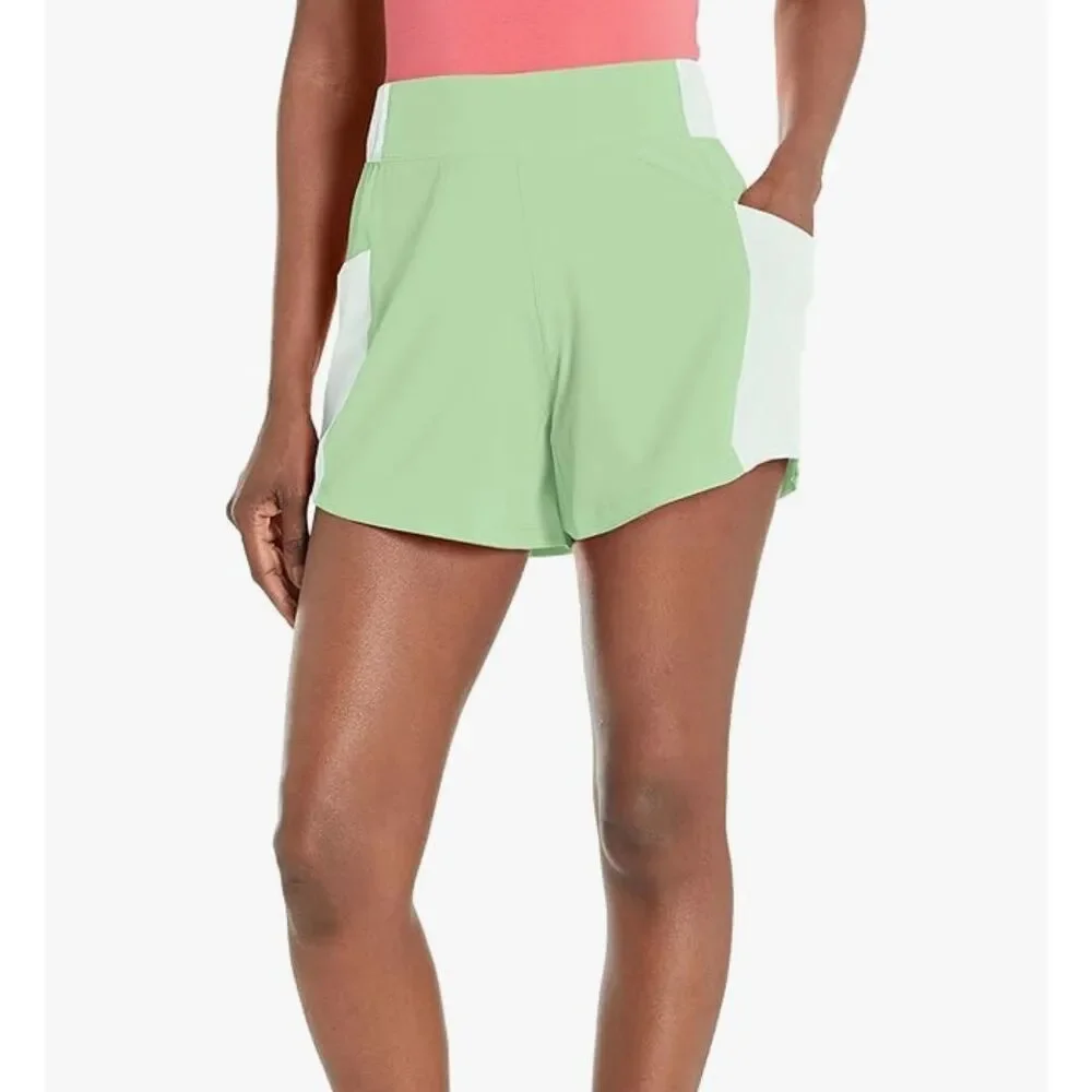 Columbia Hike Colorblock shorts with white side pockets - lime green - L